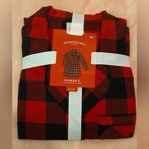 Wondershop Holiday Buffalo Check Plaid Flannel Pajama Set 1 Piece